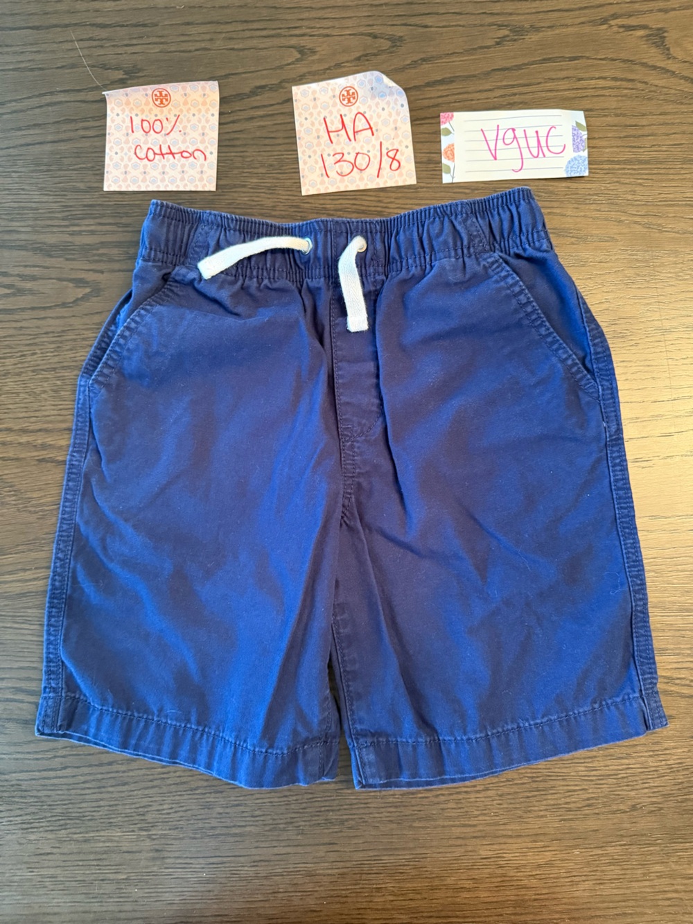 Hanna andersson 130 cm boys Navy Blue Cotton Pull-On Shorts